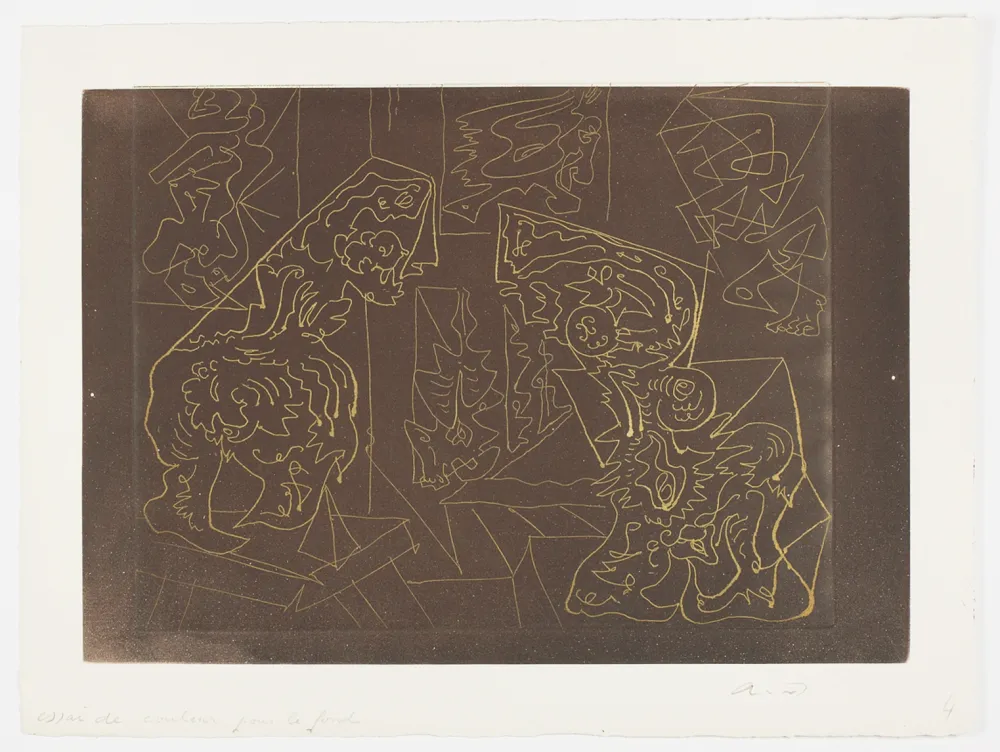 Ets En Aquatint Masson - L'atelier du sculpteur (The sculptor's studio)