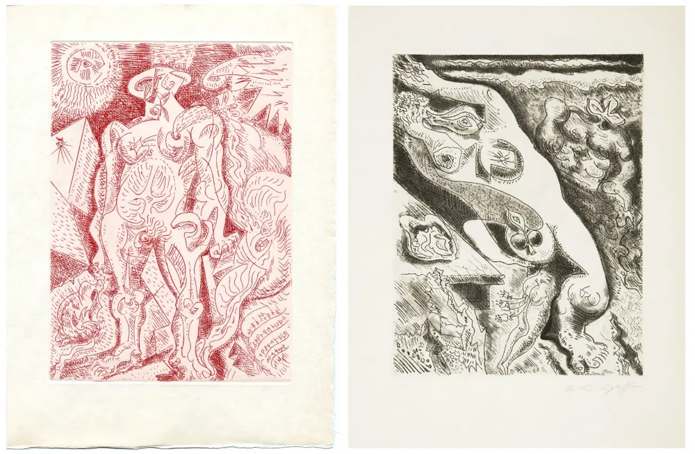 Geïllustreerd Boek Masson - LE SEPTIÈME CHANT. 4 gravures originales (1974)