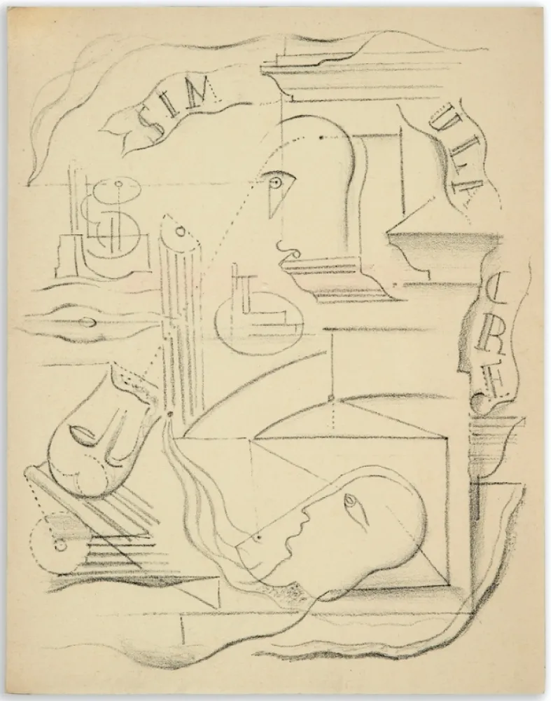 Geïllustreerd Boek Masson - Michel Leiris : SIMULACRE. Poèmes et lithographies (1925)