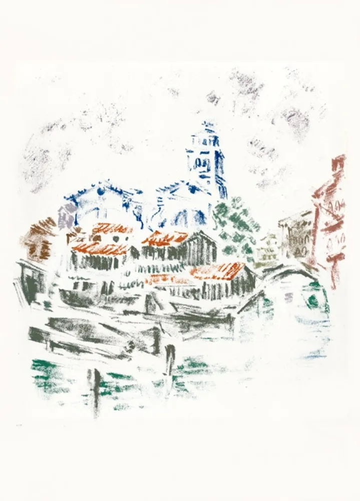 Lithografie Masson - San Trovaso (Voyage à Venise)