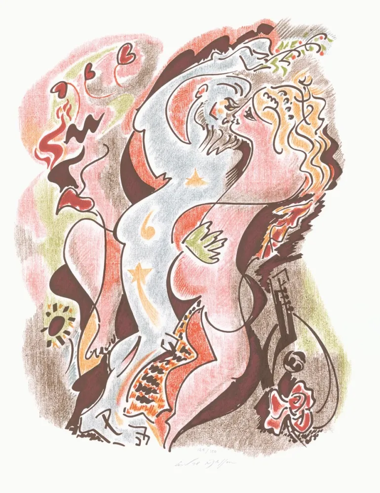 Lithografie Masson - Sonnets Louise Labé