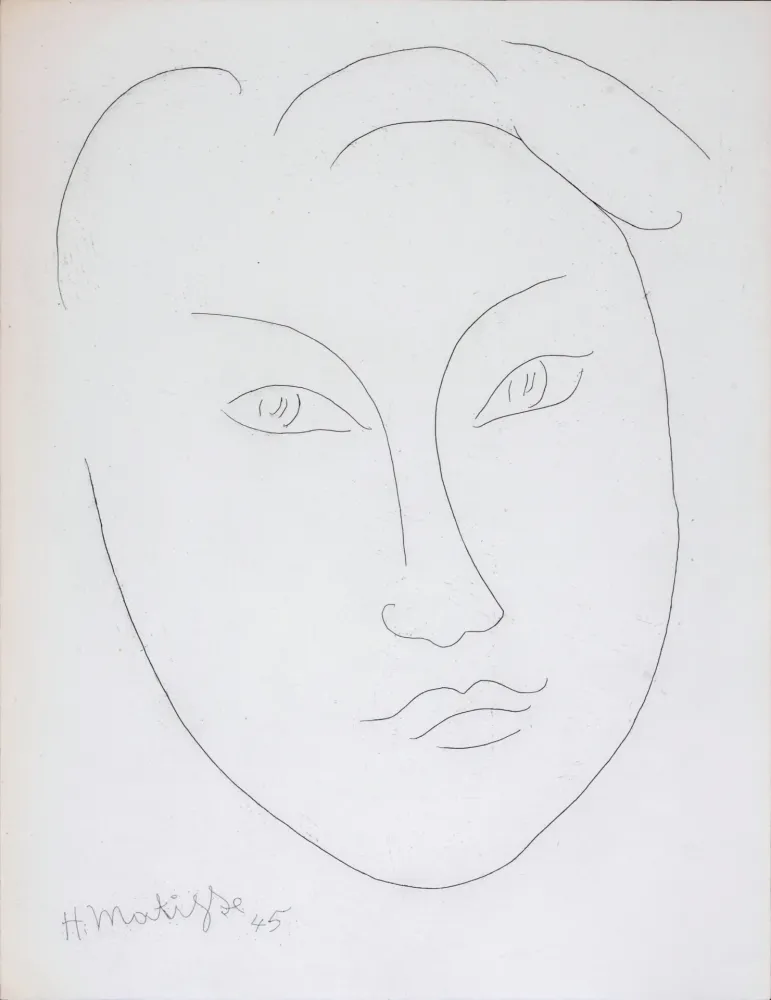 Ets Matisse - Masque de jeune garçon, 1946