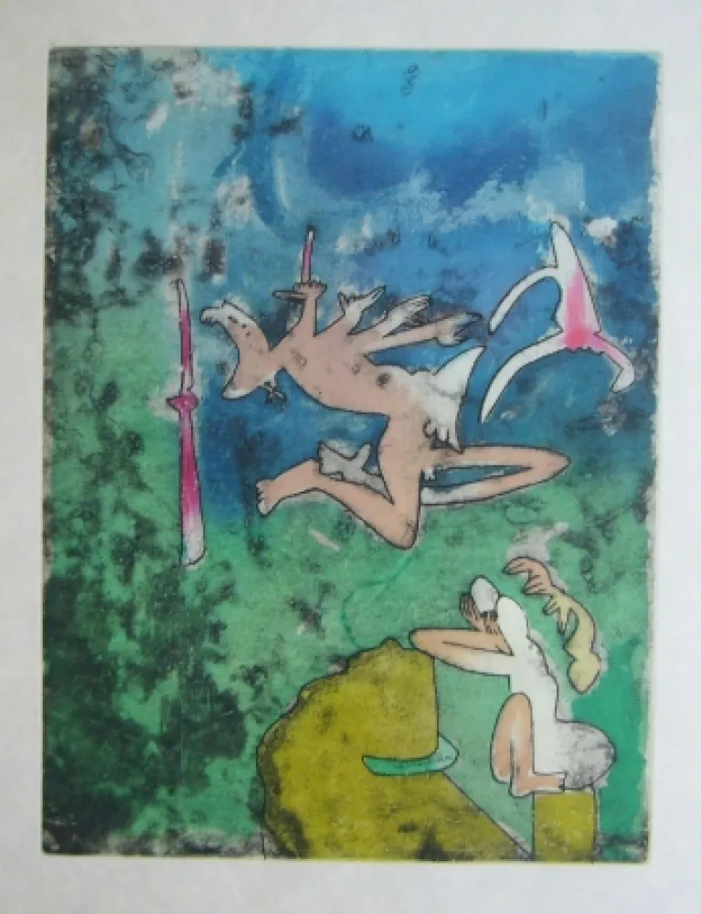 Ets En Aquatint Matta - Centre Noeds I