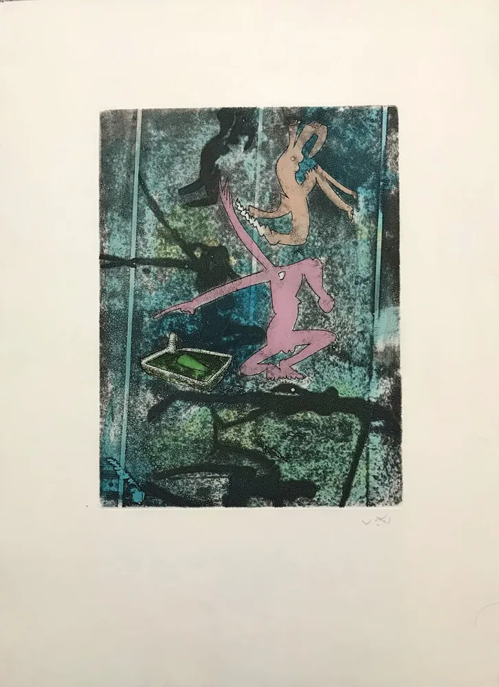 Ets En Aquatint Matta - Centre Noeuds – Plate 4 