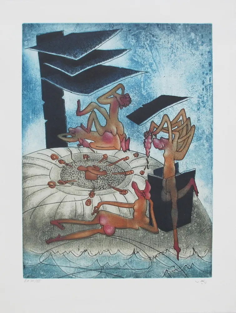 Ets En Aquatint Matta - La Danse de la mort 6