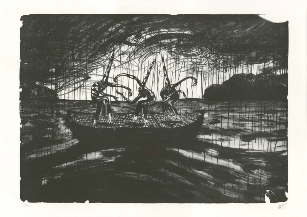 Lithografie Mattotti - Tiepolo - La Barque