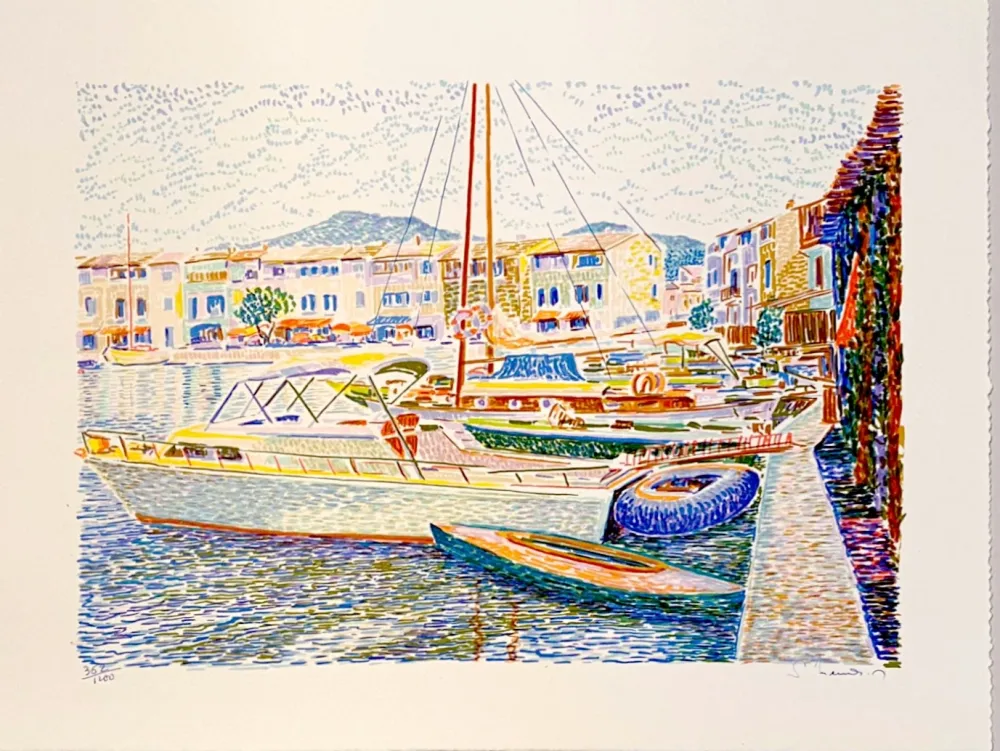 Lithografie Mendjisky - Port Grimaud