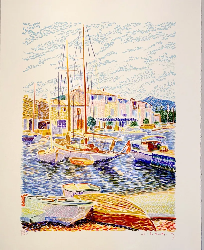 Lithografie Mendjisky - Port Grimaud