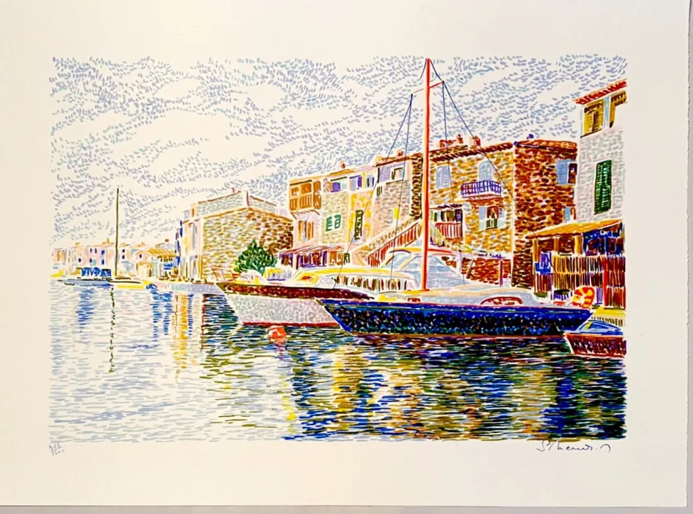 Lithografie Mendjisky - Port Grimaud
