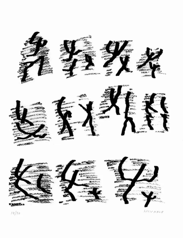 Lithografie Michaux - Par la voie des rythmes