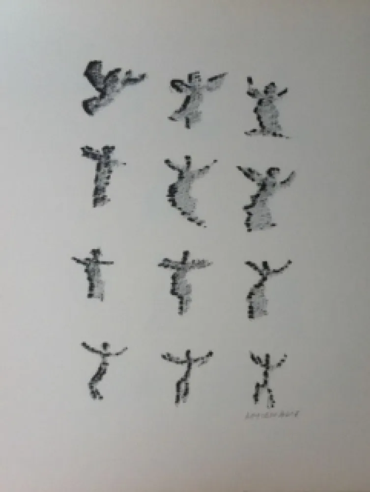 Lithografie Michaux - Par la voie des rythmes 166