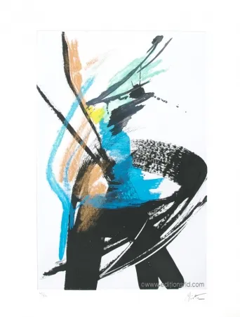 Aquatint Miotte - Dans le vent