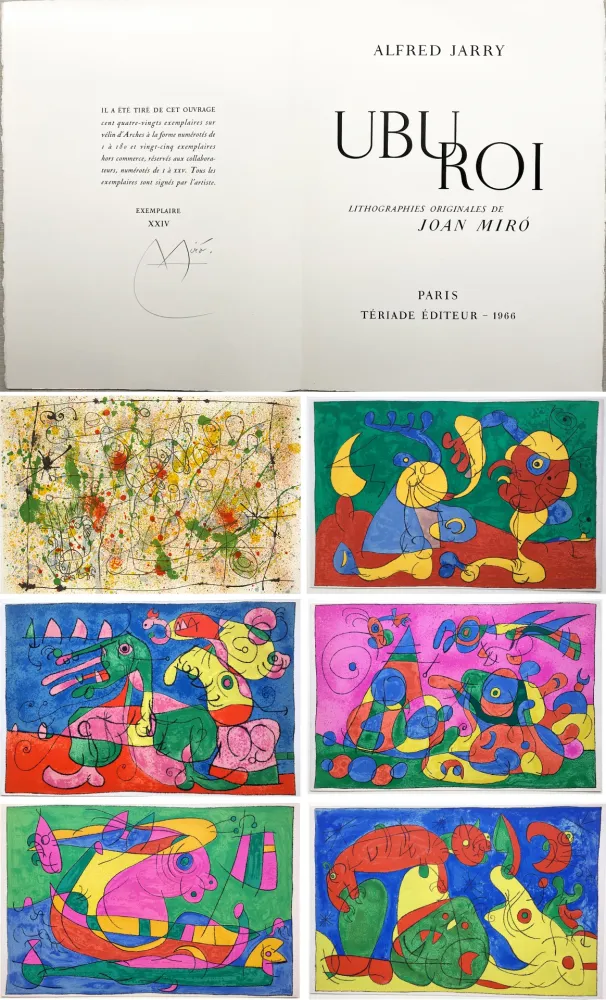 Geïllustreerd Boek Miró - A. Jarry. UBU ROI. 13 Lithographies originales en couleurs (1966)