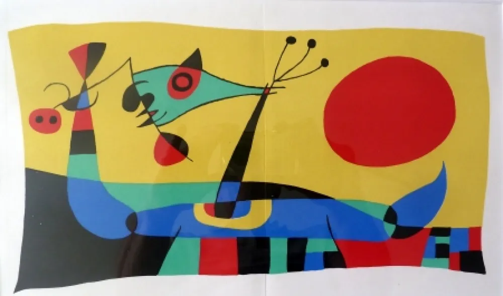 Lithografie Miró - Joan Miró Jacques Prévert et Ribemont-