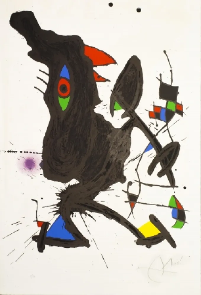 Lithografie Miró - Le Corbeau Vizir