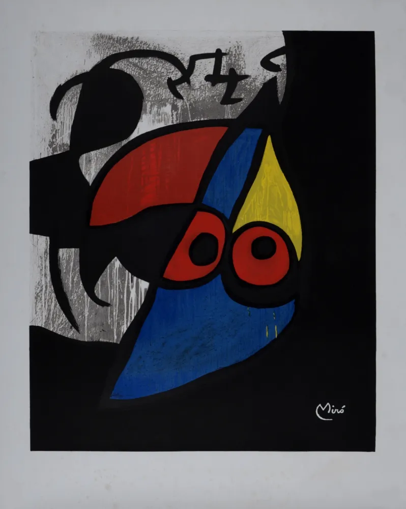 Lithografie Miró - L'Oiseau, circa 1983