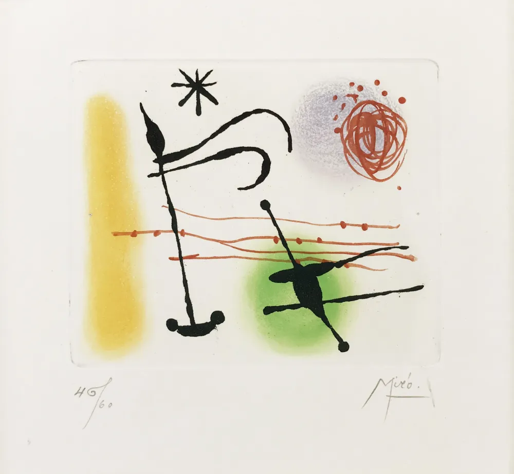 Ets En Aquatint Miró - ONE PLATE (FROM LA BAGUE D'AURORE SUITE)