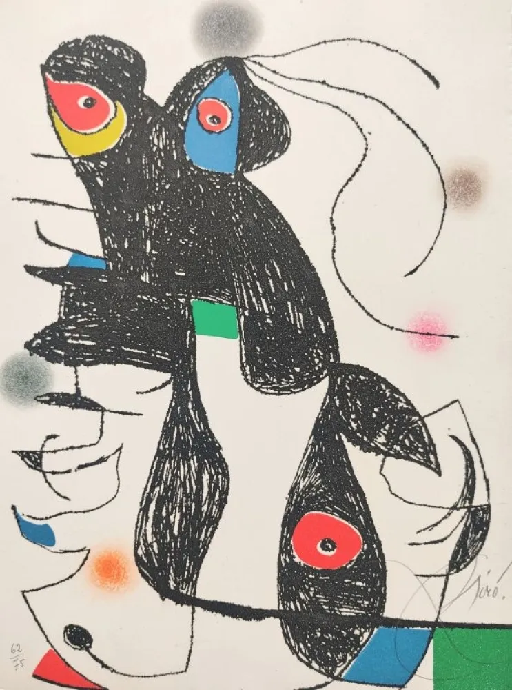 Ets En Aquatint Miró - Paroles Peintes