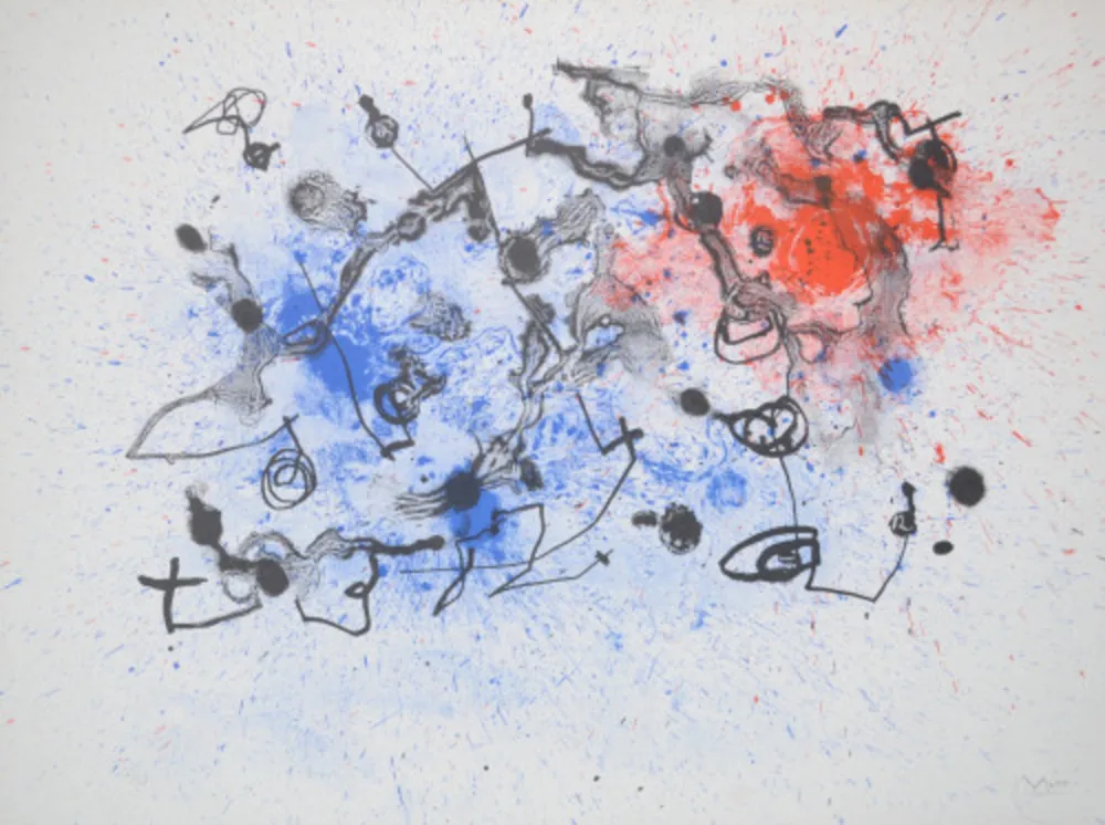 Lithografie Miró - Series II - Blue And Red - M290
