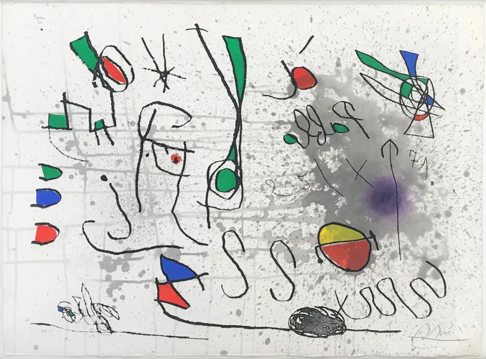 Ets En Aquatint Miró - UNTITLED (FROM HOMAGE TO PICASSO)