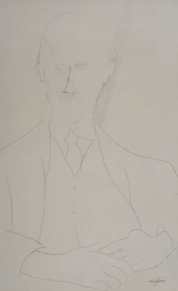 Lithografie Modigliani - Portrait de Roger Dutillieul