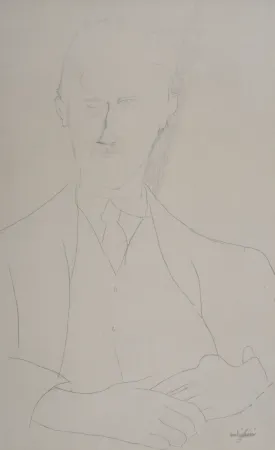 Lithografie Modigliani - Portrait de Roger Dutillieul