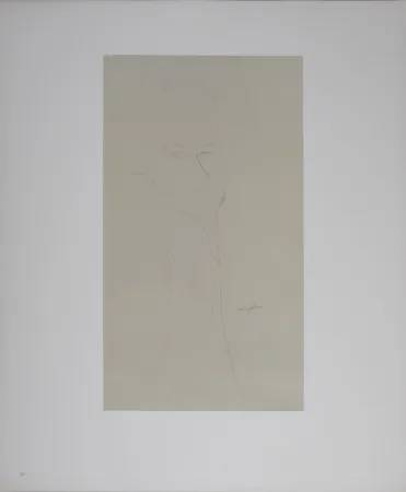 Lithografie Modigliani - Portrait of Man