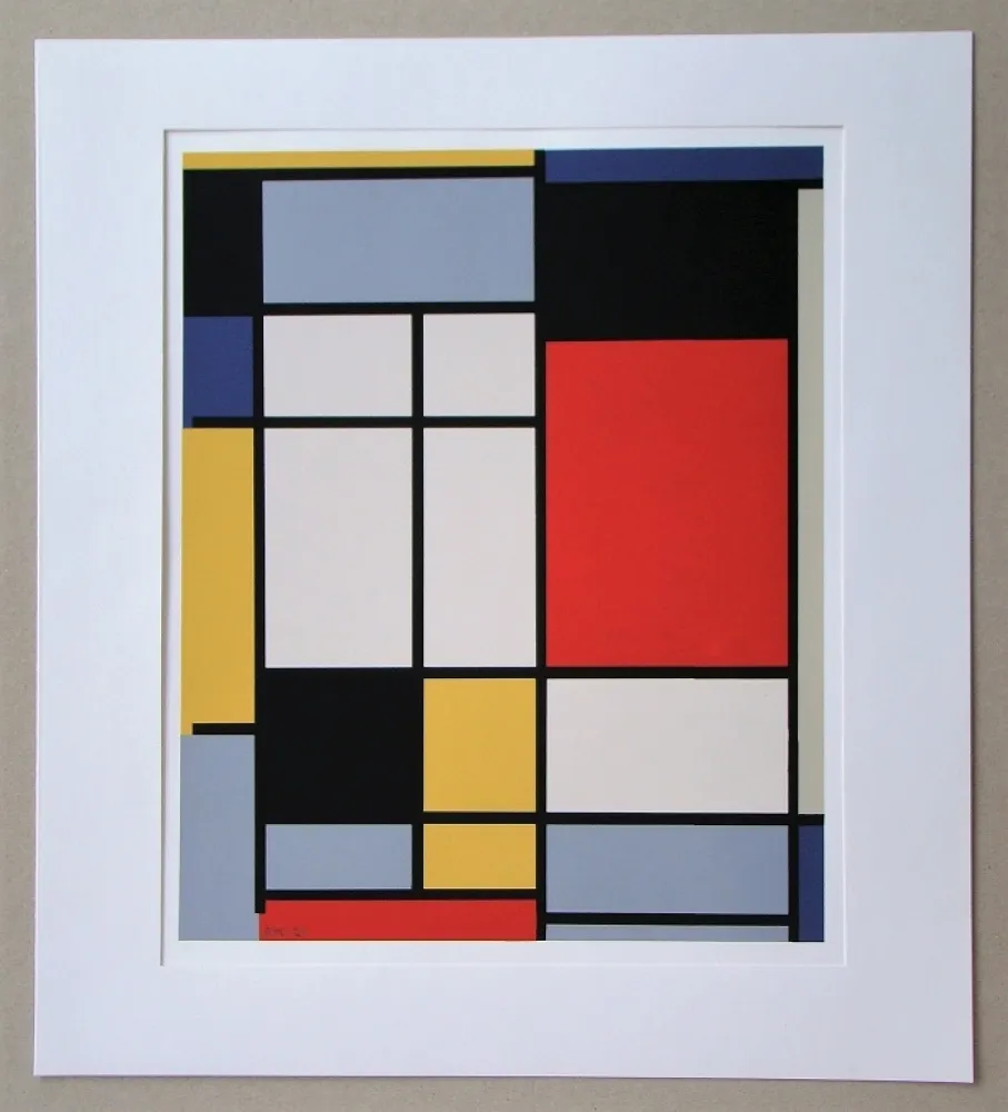 Zeefdruk Mondrian - Compositie - 1921