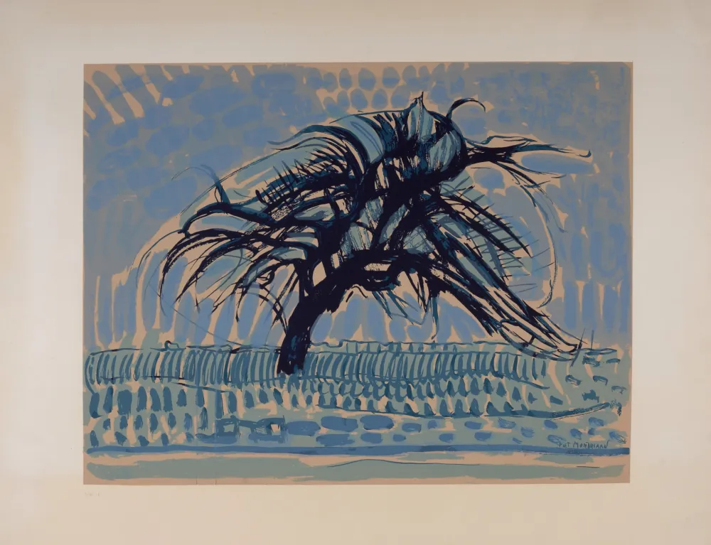 Zeefdruk Mondrian - L'arbre bleu, 1911 (1957)