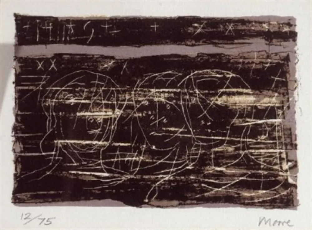 Lithografie Moore - Three heads