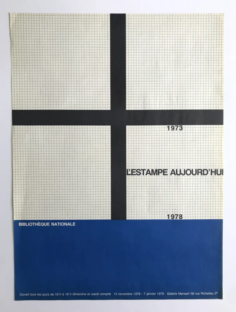 Poster Morellet - Bibliothèque nationale / L'estampe aujourd'hui : 1973-1978