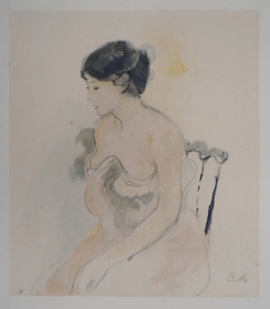 Lithografie Morisot - Jeune femme décolletée