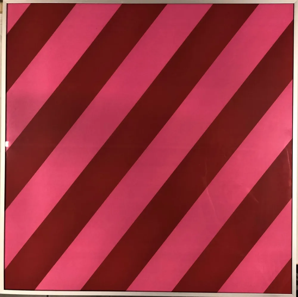 Lithografie Mosset - Composition Red / Pink