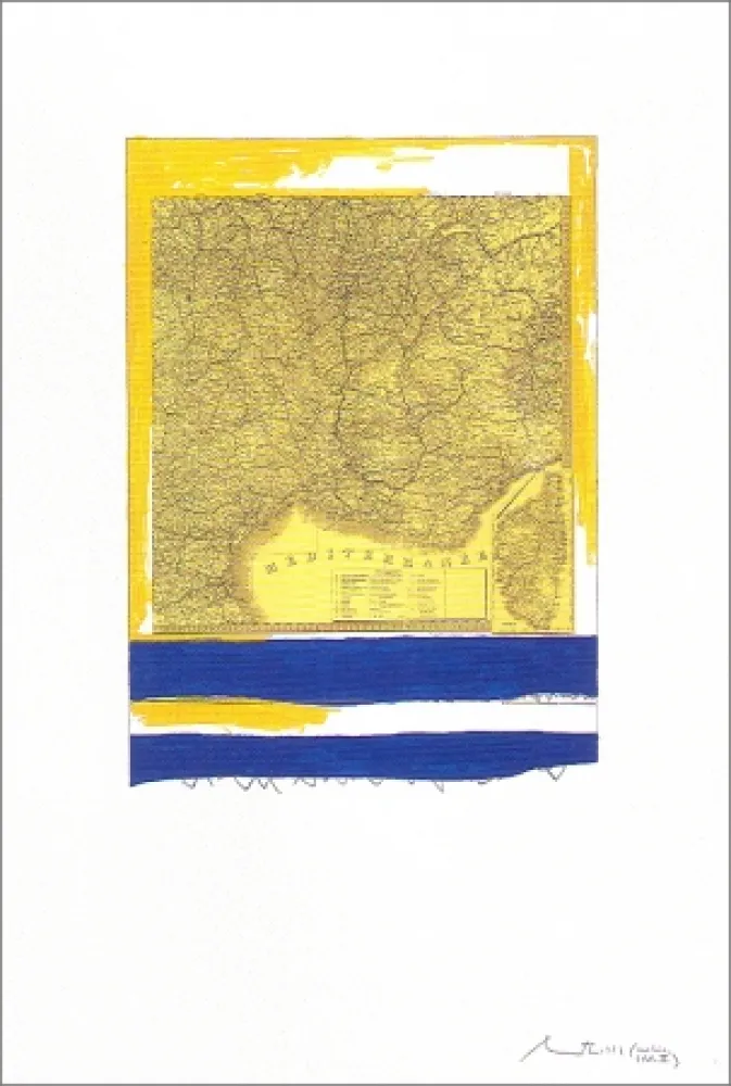 Lithografie Motherwell - Mediterranean (State II Yellow)