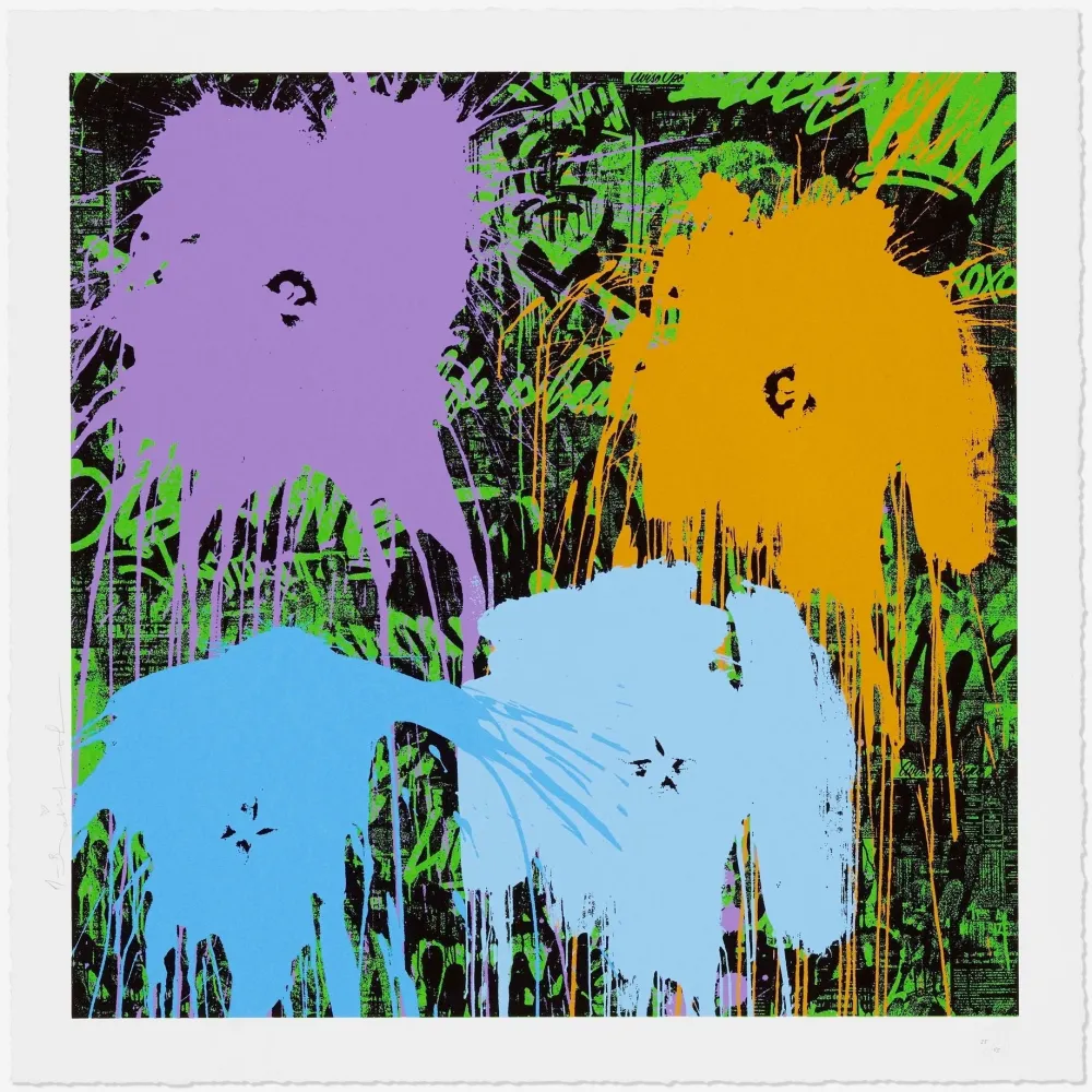 Zeefdruk Mr. Brainwash - Flowarh$ (IIA)