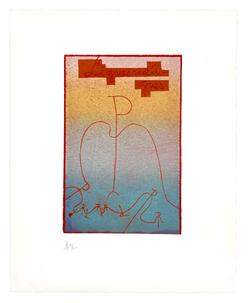 Houtsnede Müller - LIGNES MALIGNES - TITRE