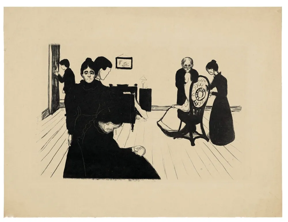 Lithografie Munch - Death in the Sickroom