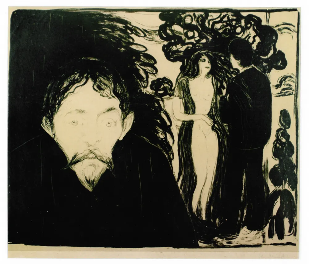 Lithografie Munch - Eifersucht (Jealousy)