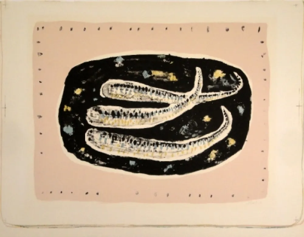 Lithografie Music - Poissons / Fische