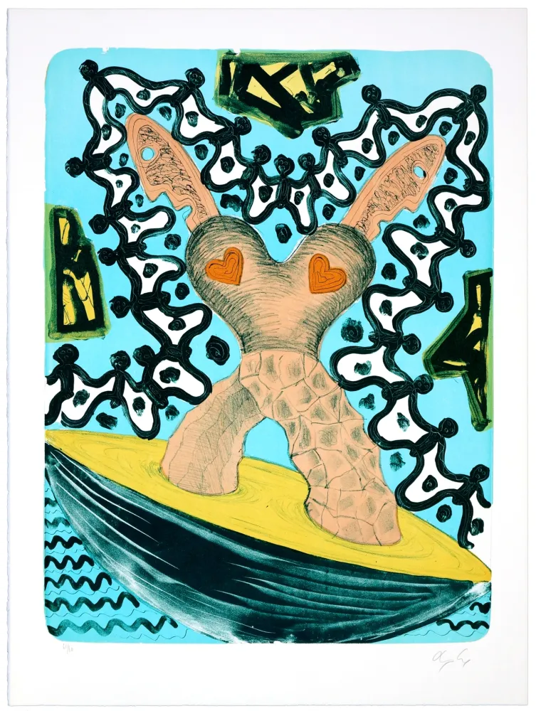 Lithografie Nørgaard - Deux coeurs réunis