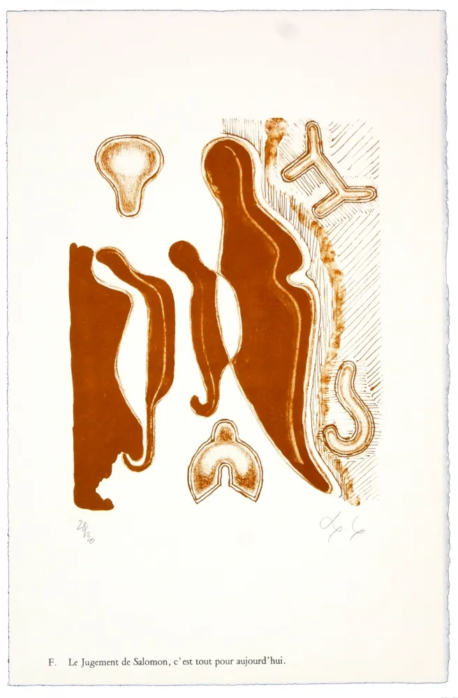 Lithografie Nørgaard - F. Le jugement de Salomon, c'est tout pour aujourd'hui.