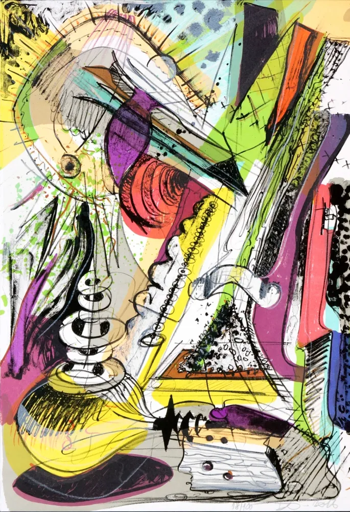 Lithografie Nørgard - Leaving civilization 2