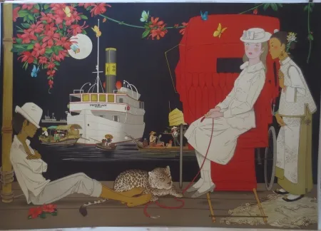 Lithografie Noyer - Sur le port