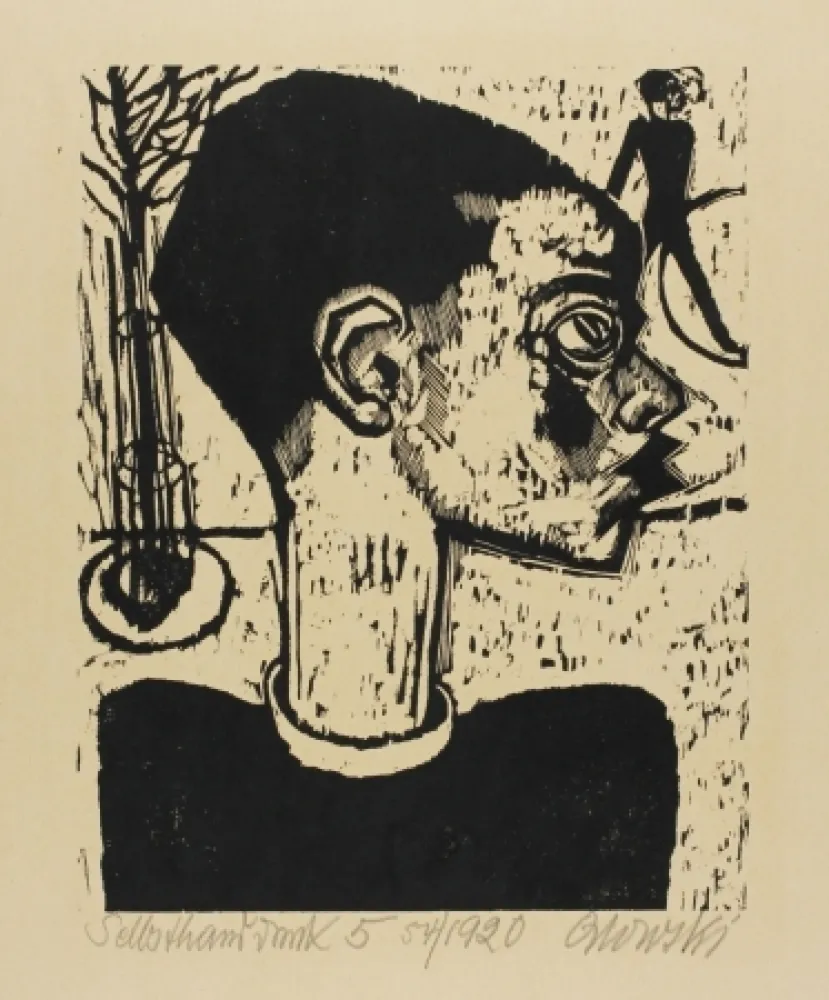 Houtsnede Orlowski - Knaben auf der Strasse (Boys in the Street)