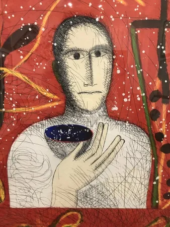 Ets En Aquatint Paladino - Botanico