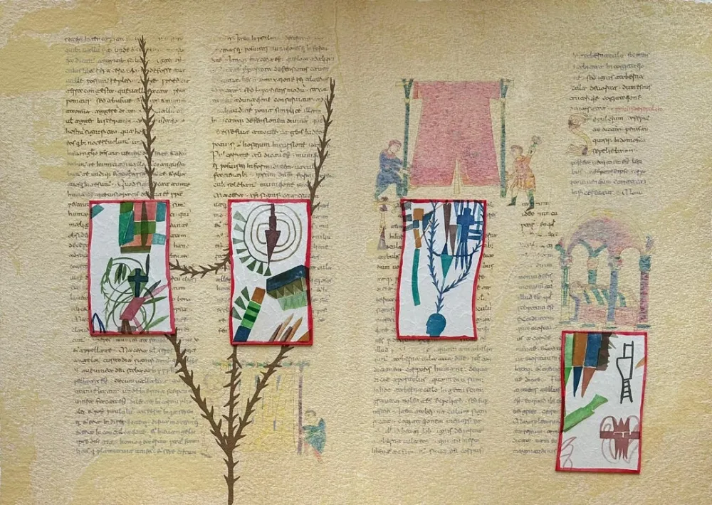 Zeefdruk Paladino - De Universo cinque 