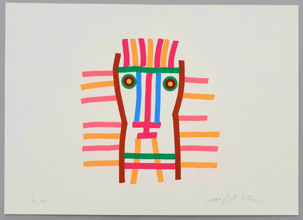 Zeefdruk Paladino - I volti, Uno