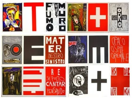 Houtsnede Paladino - Lacrimose