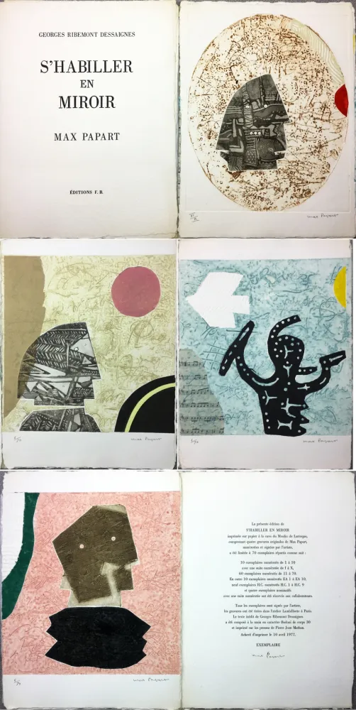 Geïllustreerd Boek Papart - G. Ribement Dessaigne : S 'HABILLER EN MIROIR (1977)