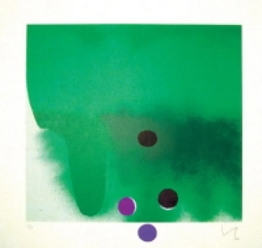 Ets En Aquatint Pasmore - Green Darkness